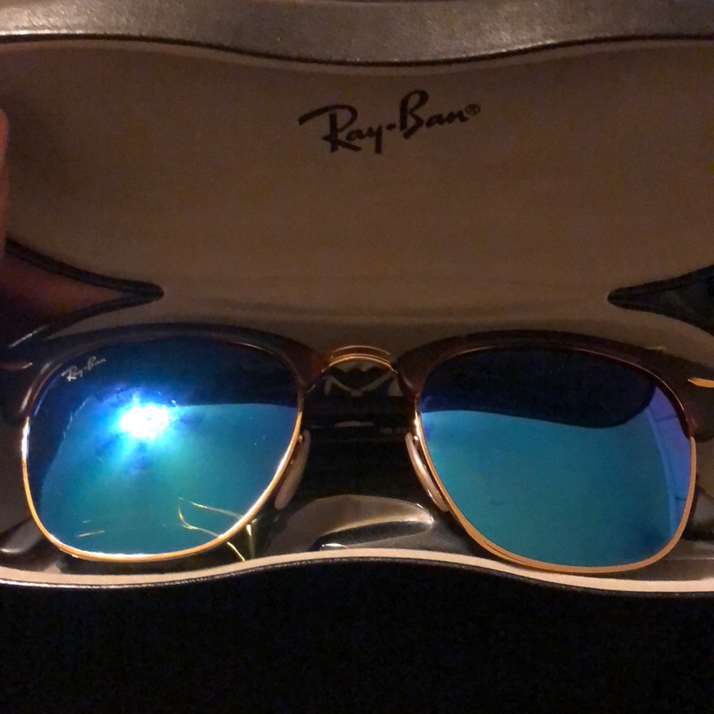 Clubmaster BL mirrored lenses Rayban Sun-NWT!
